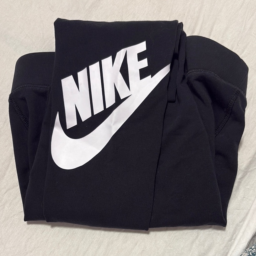 Nike Black Leggings with Iconic Swoosh Logo